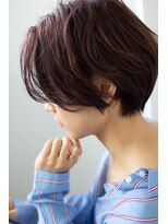 アコロン(acoron)&nbsp;小顔_デザインカラー_厚めバング_ローライト_スリークボブ