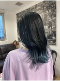 外人風ブルーグレージュ☆艶髪グラデーションカラー
