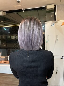 ラフ(LAFF) #黒髪#ボブルフ#ネビージュ#小顔#ワンレン