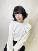 黒髪ボブ/前髪ありボブ[フレンチカジュアル]◎30代40代50代