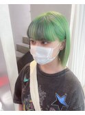 【BOXmico.】ミントグリーン×ブラックローライトボブ★