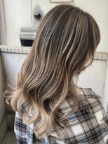 マティーナ ヘアー 池袋(Matina hair)&nbsp;【バレイヤージュ/コントラスト/筋感/ベージュ】20代30代40代