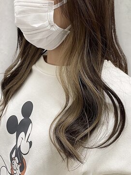 アッシュ ヘアーメイク 桐生(ash hair×make) 20代30代40代くびれエアリーカール韓流インナーカラー小顔