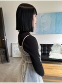 【akari】黒髪×切りっぱなしボブ