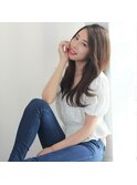ヘルシースタイル×小顔フェイスレイヤー 大人ガーリー