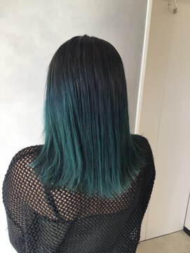 エイト ヘアサロン 渋谷本店(EIGHT) グラデーションカラー／グリーン