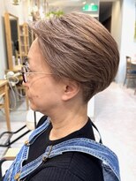 グラッシー センター北店(GLASSI)&nbsp;刈り上げ★小顔ハンサムショート★メルティカラー★ミルクティー