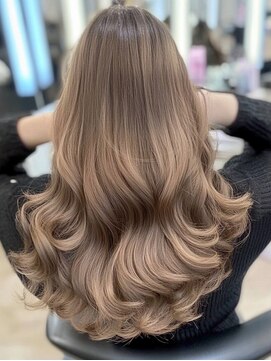 ジゼル 小倉(GiseL) シャドールーツ　ミルクティーブラウン　デザインカラー