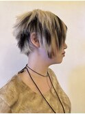 ハイレイヤーショート×ダークブラウン