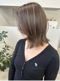 ミルクティーベージュダブルカラーハイライトバレイヤージュ