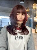 韓国レイヤーカット/ブリーチ/レイヤーカット/ハッシュカット