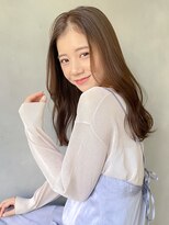 レア 表参道(L'ea) 大人ガーリーダークアッシュミディアムレイヤー似合わせカット