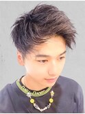 20代30代40代大人モテ髪ツーブロックアップバングメンズショート