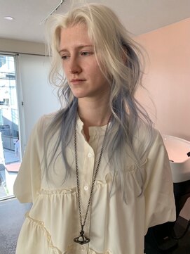 ペレ 原宿(PELE) ダークパープルナチュラルショート夏のヘアアレンジ原宿
