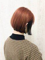 ラッズプラスエイチ(Lads+h)&nbsp;【Lads+h】アプリコットオレンジ×ダークグレーボブ