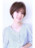 【中東真子】ショート　ショートパーマ　エアリーミディ　