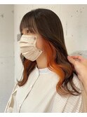 オレンジインナーカラー