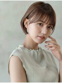 前下がりボブ/小顔レイヤー/前髪あり/20代30代40代