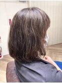 ハイライト×白髪ぼかし×ブランジュ×くせを活かして×似合わせ
