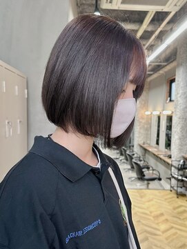 アンジェリカ 立町店(ANGELICA) 【angelica__akki】透け感グレージュ ボブ