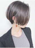 【morio原宿】黒髪ショートボブ前髪なし前下がり