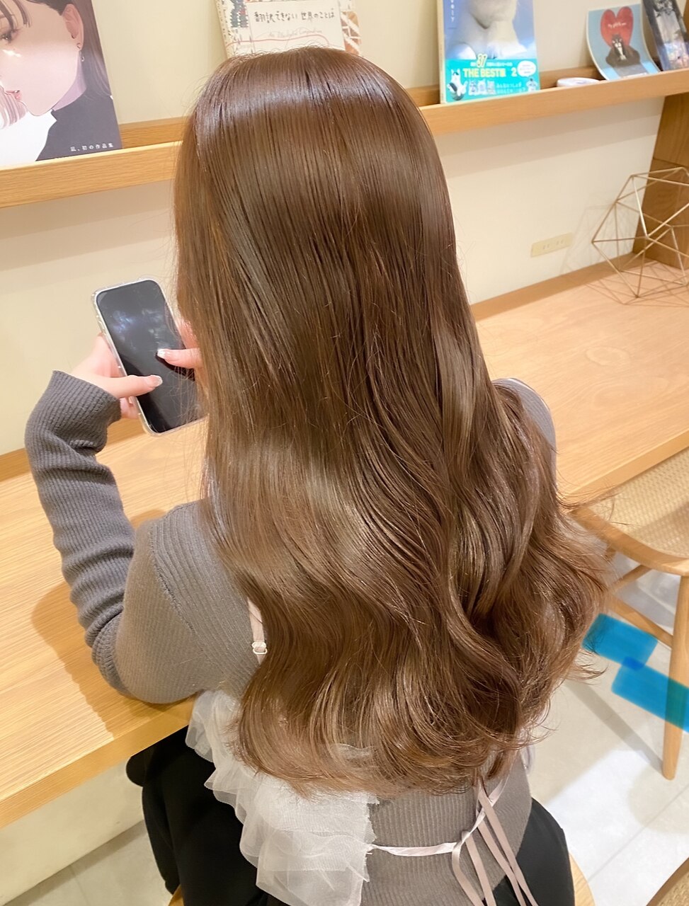 ブリーチなし】マロンベージュ：L221825110｜ルエ(rue)のヘアスタイル