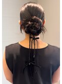 ヘアアレンジ【toe 松山】カチモリアレンジ/お呼ばれアレン