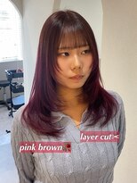ジーナ 渋谷神南(Zina) ◎ブリーチなし/ピンクブラウンとザクッとレイヤー◎