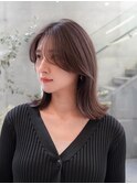 韓国風流れる顔まわりカット　