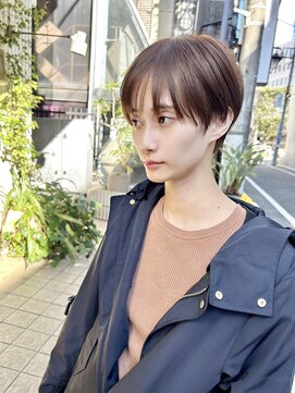 ロジエ(ROSIER) 前髪ありハンサムベージュショート