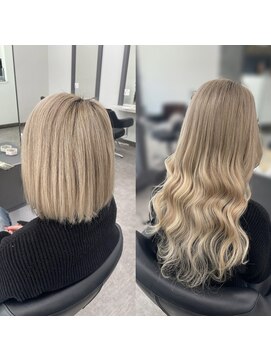 ガルボヘアー 桟橋店(garbo hair) ハイトーンプルシールエクステ高知美容院