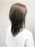 白髪ぼかし/ミニウルフ/チェリーブラウン/ホワイトグレージュ176