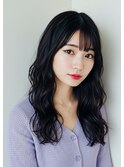 似合わせカット愛され斜めバングイメチェン美髪