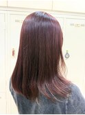 ブリーチなしピンクブラウンカラー