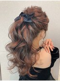 【ヘアセット】ゆるふわポニーテール