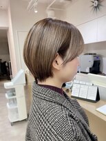 フェイス 石川町 (FACE)&nbsp;丸みショート×ショートボブ×ベージュカラー横浜20代30代