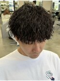 横浜西口メンズカットツイスパシャドウパーマ波巻きパーマ30代◆
