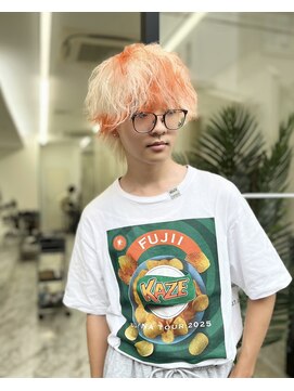 ナナ(NANA) メンズカット/ブリーチ/デザインカラー/オレンジ