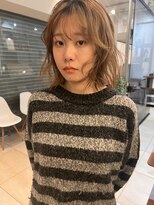 シベルバレー 横浜(sibell)&nbsp;10代20代切りっぱなしボブ顔周りレイヤーオリーブ