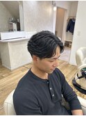 MEN’S HAIR/ニュアンスパーマ/フェザーパーマ/センターパート