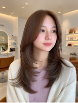 クレビアテン(CreBiA ten_)&nbsp;くびれレイヤーカット/ブリーチなし透明感カラー/ハッシュカット