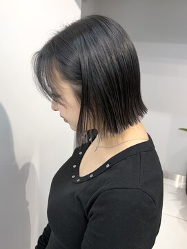 ヴェイン 渋谷(vain) 黒上タイトボブ大人ボブ20代30代