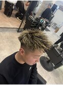 メンズパーマ金メッシュツイストジェットモヒカン
