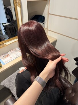 トムヘアーデザイン 楠葉店(TOM HAIR DESIGN) ピンクブラウン×カット×髪質改善トリートメント