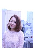 外国人風パーマボブ