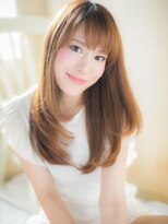 ブルー(BLUE)&nbsp;*CUORE水戸*…大人かわいい前下がりワンカール小顔ストレートb