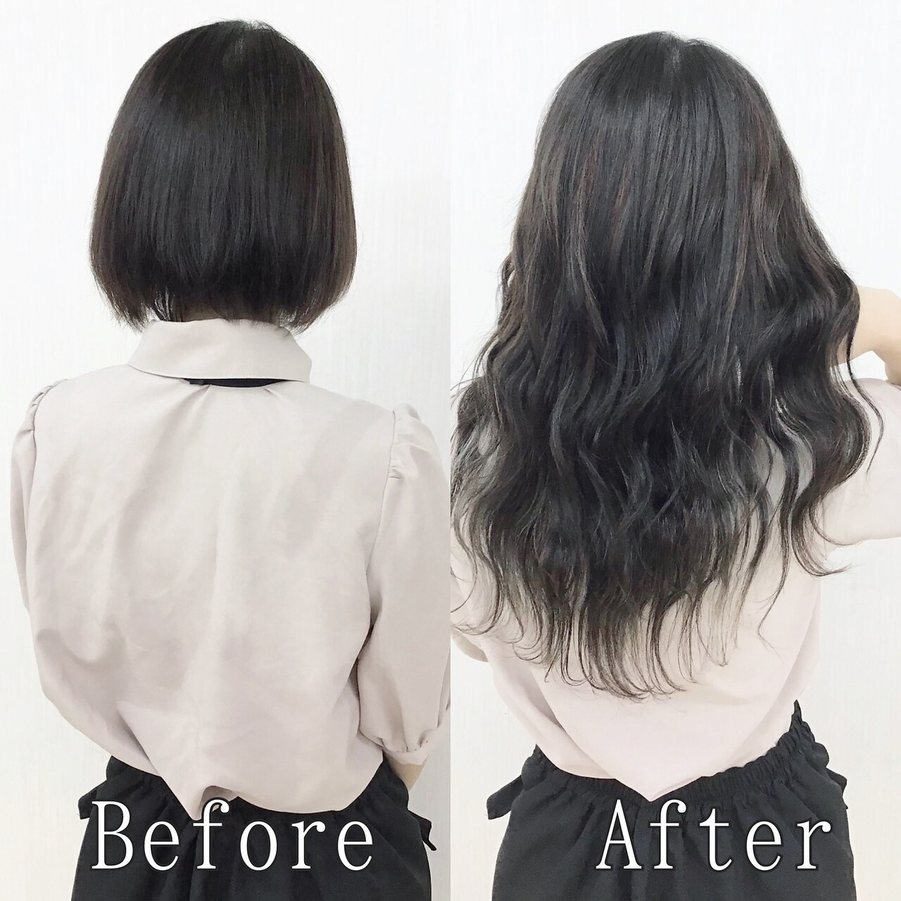 シールエクステ　黒髪ヘアーに！ 黒髪にも合う☆インナーカラー×シールエクステ/ダークブルー