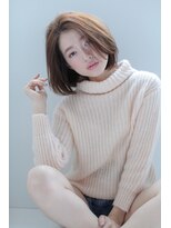 アリーズ シブヤ(ALLYS shibuya) 大人ボブ ミストバング シルキーベージュ エアストレート