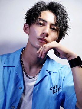 ドーバー 中野(Dover) メンズ/束感ショート　波巻きパーマセンターパート