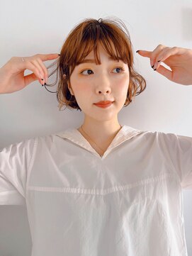 ムク 甲府(muku.) ミディアムヘア/斜めバング/グレージュカラー/甲府駅